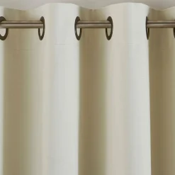 Rideau à œillets occultant thermique natté - Naturel