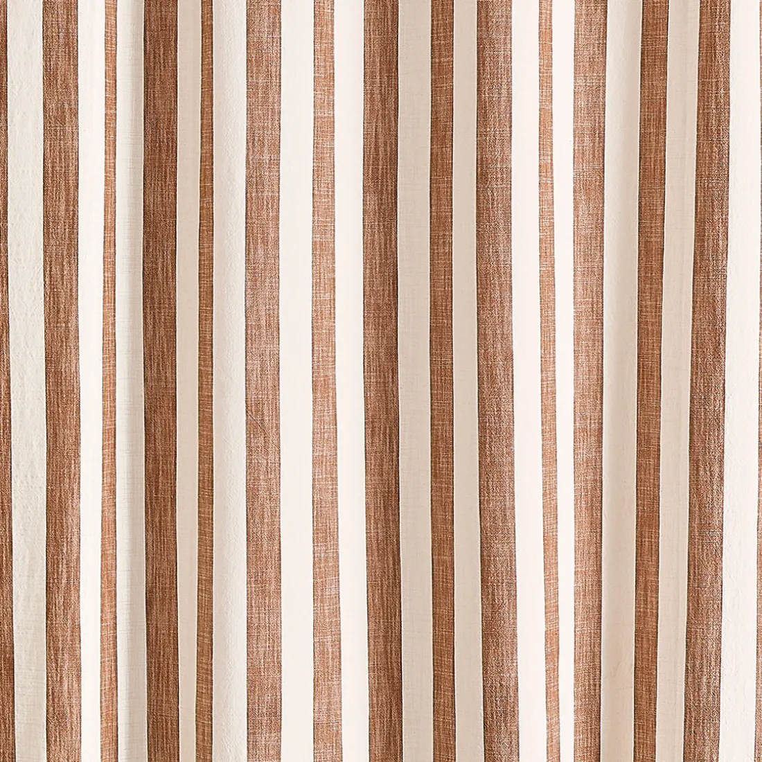 Rideau ameublement coton flamme 140x260 - terracotta