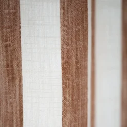 Rideau ameublement coton flamme 140x260 - terracotta