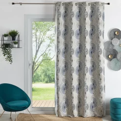 Rideau ameublement jacquard 140x260 OYA - bleu