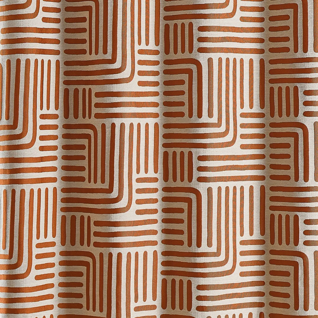 Rideau ameublement jacquard 140x260 HALI - terracotta