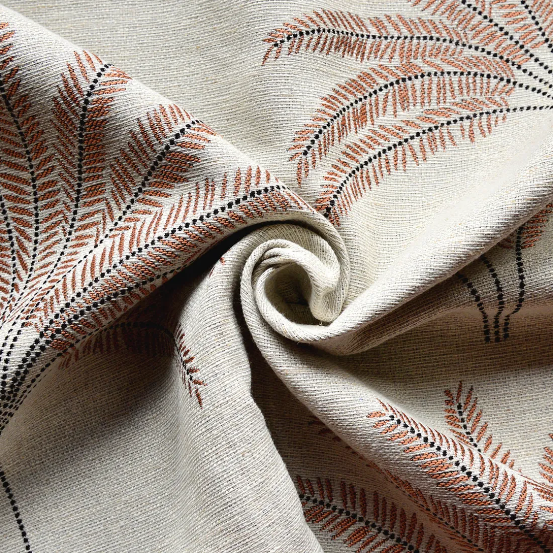 Rideau ameublement jacquard 140x260 ANTA - terracotta