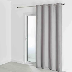 Rideau d'Ameublement Occultant Gris 140X260 cm NOCTURNE