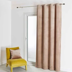 Rideau d'Ameublement Uni Lin 135X260 cm VELOURS