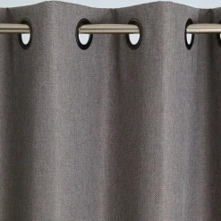 Rideau occultant thermique aspect natté - Gris Perle