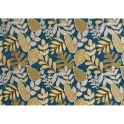 Rideau oeillet ISIS bleu/jaune