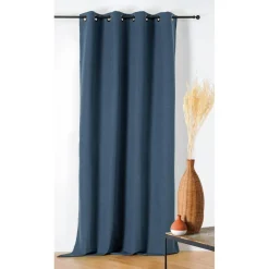 Rideau oeillet occultant Savana Bleu
