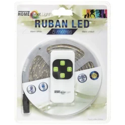 Ruban LED blanc et télécommande
