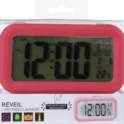 Réveil touch digital bordeaux