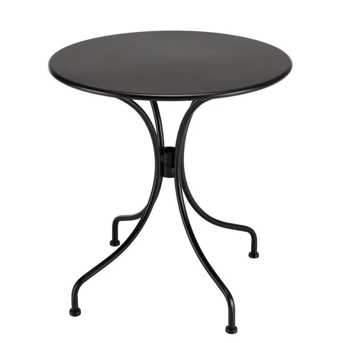 Salon de jardin 2 personnes Table ronde 70x70cm et 2 fauteuils beiges et noirs en cordage