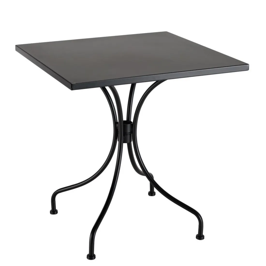 Salon de jardin 2 personnes Table carrée et 2 fauteuils gris et noirs en cordage