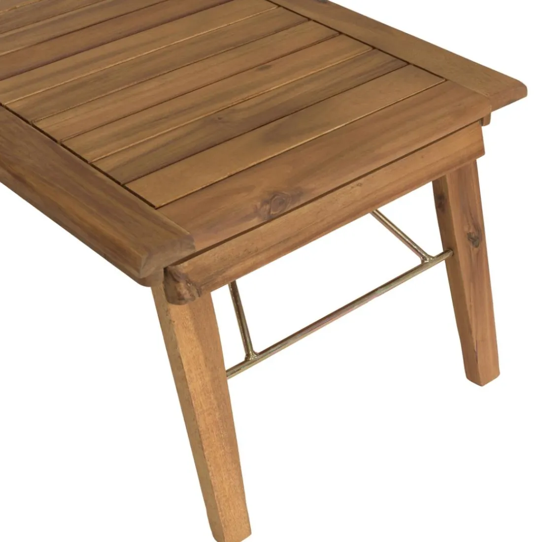 Salon de jardin 4 places acacia huilé et rotin synthétique VICK