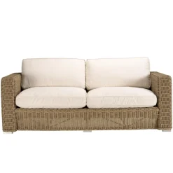 Salon de jardin 5 places en rotin synthétique taupe KALLY