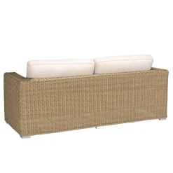 Salon de jardin 5 places en rotin synthétique taupe KALLY