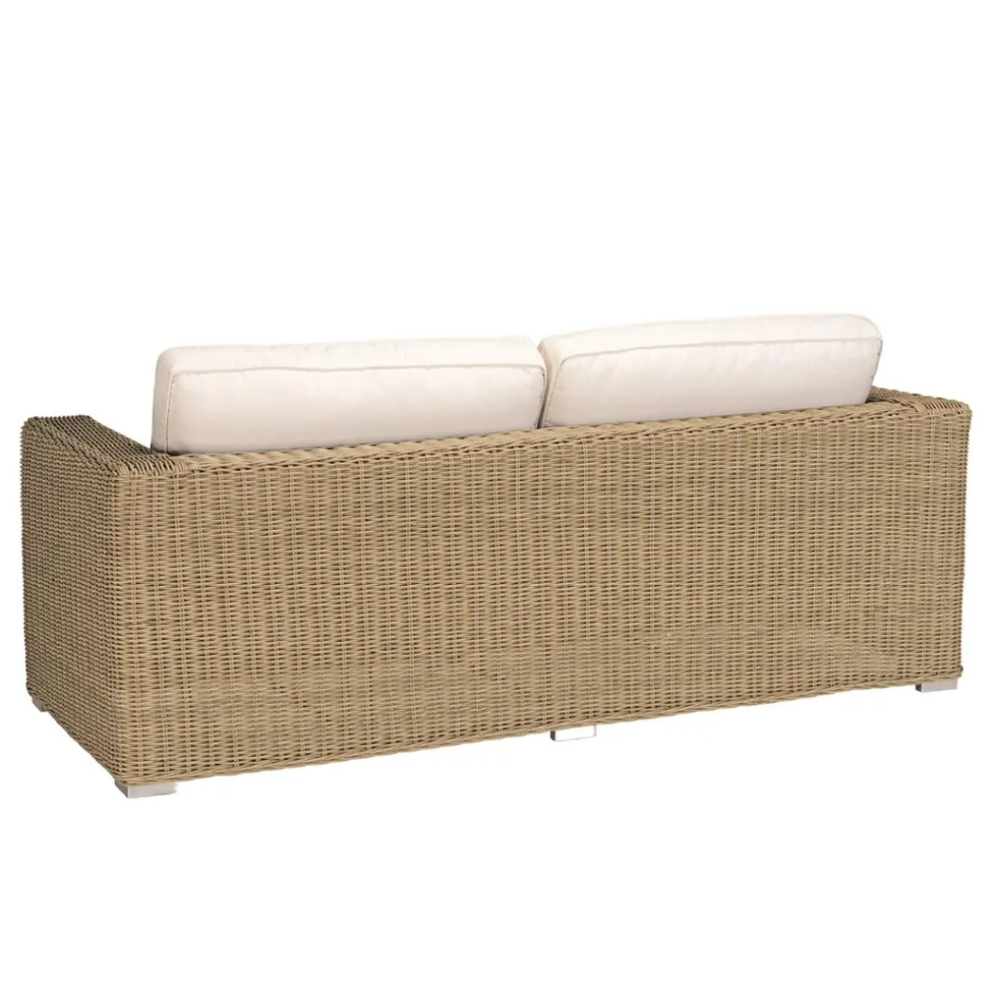 Salon de jardin 5 places en rotin synthétique taupe KALLY