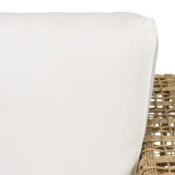 Salon de jardin 6 places en rotin synthétique ajouré beige VALERIA