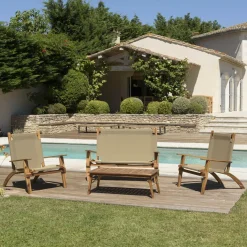 Salon de jardin en bois acacia