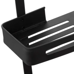 Serviteur de douche 2 niveaux stick adhésif noir