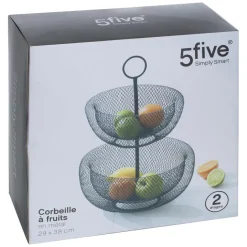 Serviteur Mesh 2 étages Noir