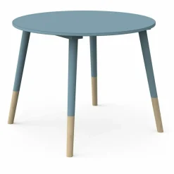 Set 1 Table et 2 chaises FIRMIANA bleu orage et pin naturel