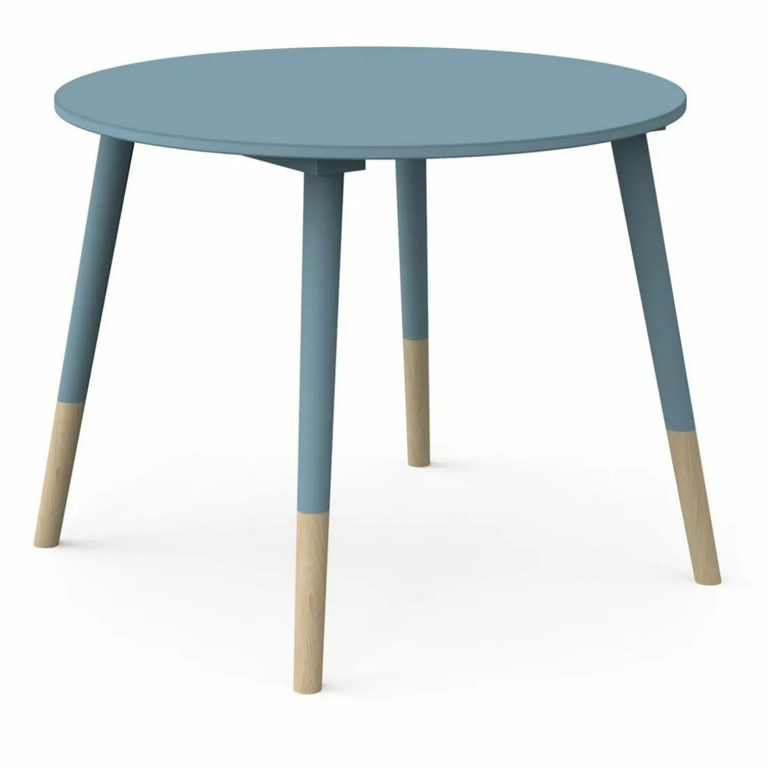 Set 1 Table et 2 chaises FIRMIANA bleu orage et pin naturel
