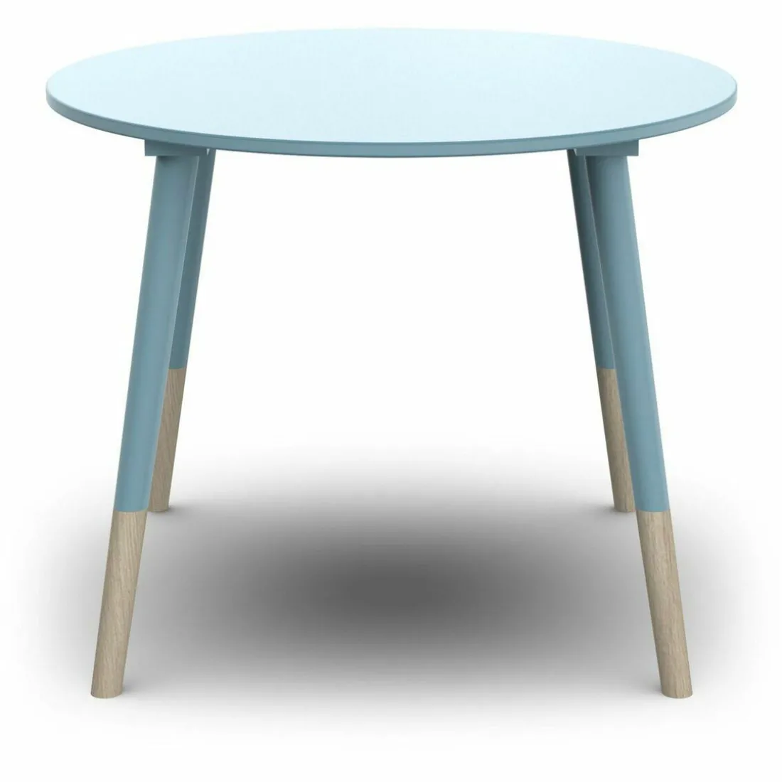 Set 1 Table et 2 chaises FIRMIANA bleu orage et pin naturel