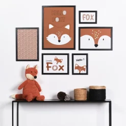 Set de 6 Cadres Noirs - Renard