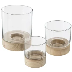 Set de 3 Photophores en Verre