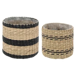 Set de 2 pots en paille