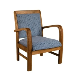 Sofa en teck et coton imprimé japonais Scandi - imprimé