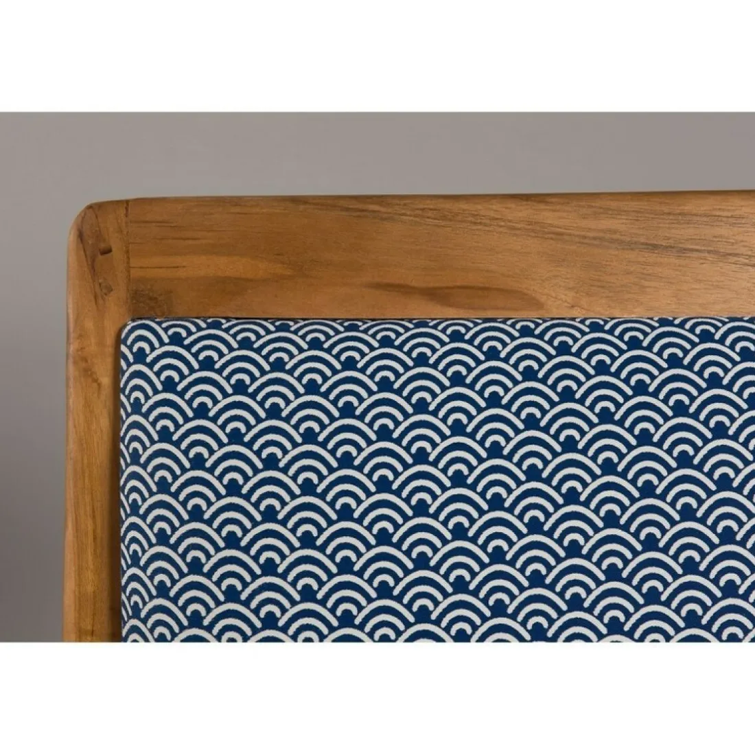 Sofa en teck et coton imprimé japonais Scandi - imprimé