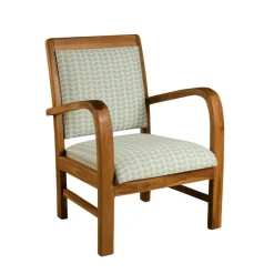 Sofa en teck et coton imprimé pétales Scandi - imprimé