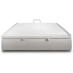 Sommier Coffre Velours Gris clair