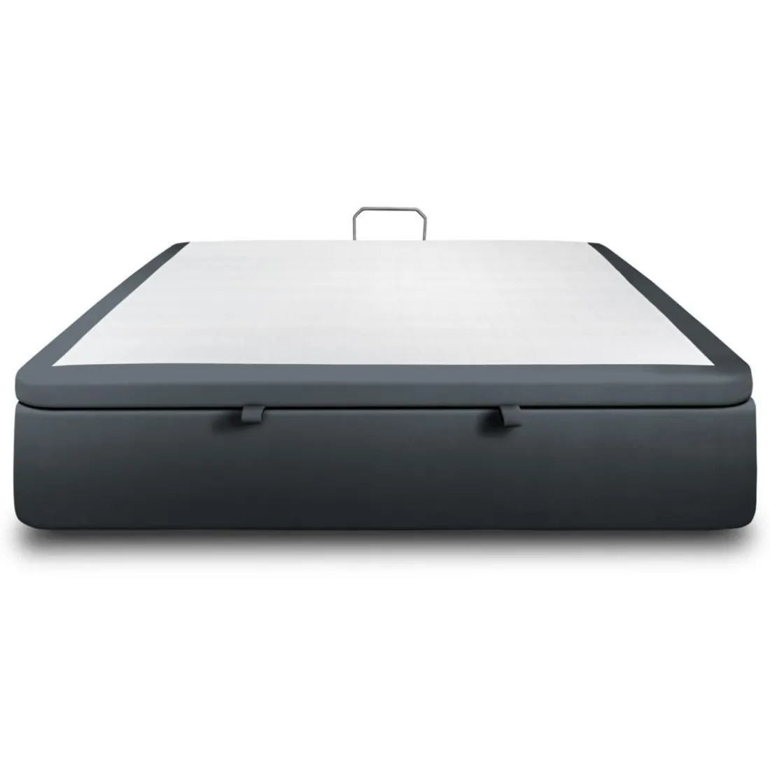 Sommier Coffre Velours Gris anthracite