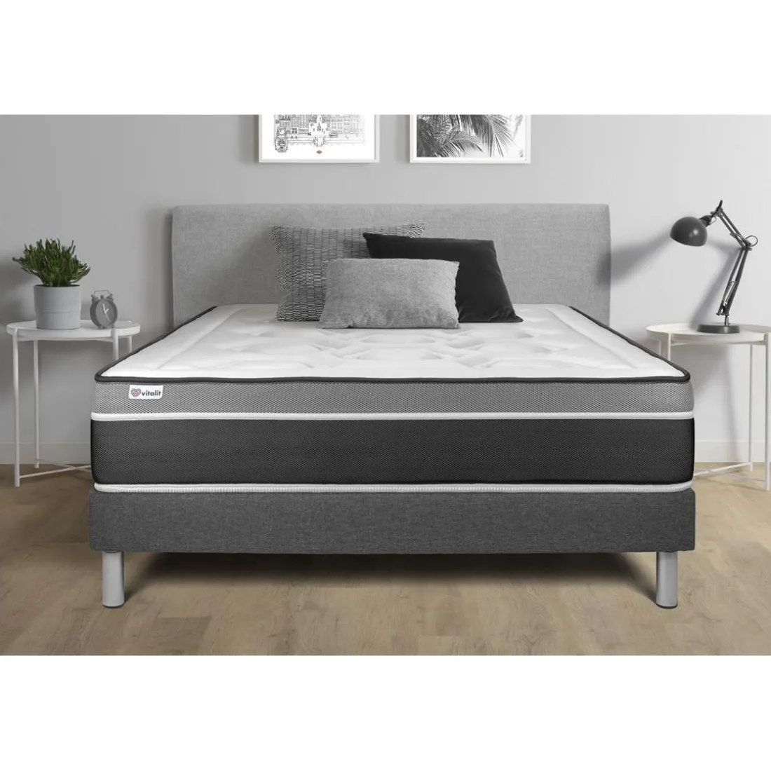 Sommier VITALYSOM Gris