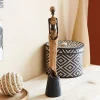 Statuette en Tenue Africaine en Résine FATOUMATA Beige