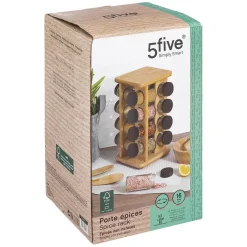 Support rotatif 16 pots à épices bambou