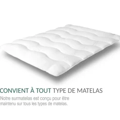 Surmatelas plumes Blanc