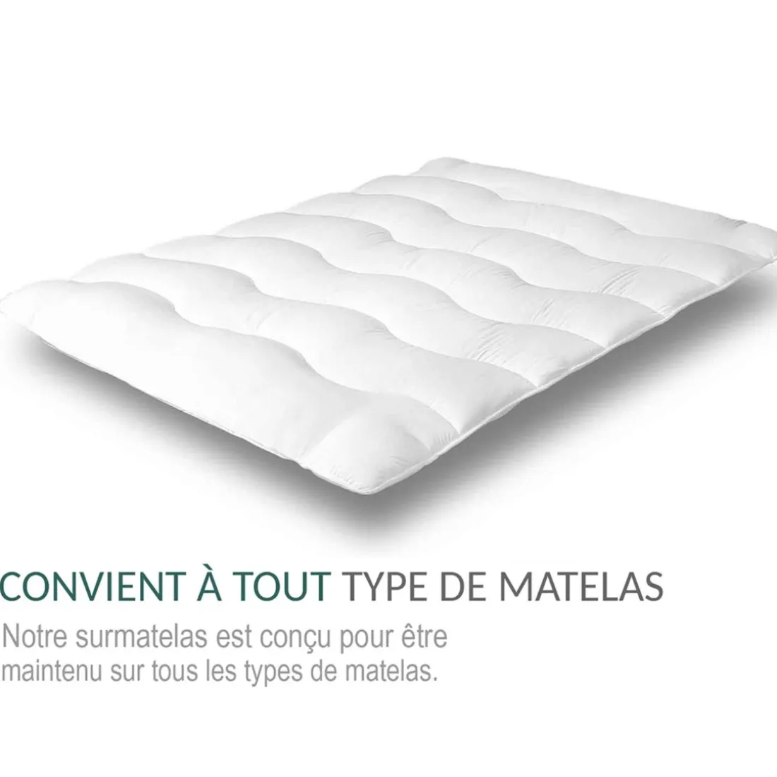 Surmatelas plumes Blanc