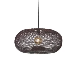 Suspension Arizona Rotin abat-jour bordeaux