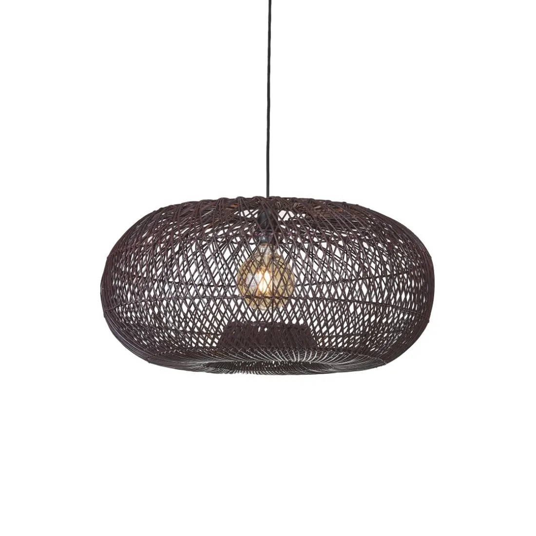 Suspension Arizona Rotin abat-jour bordeaux