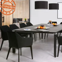 Suspension 'BUNGEE' ronde avec abat-jour noir