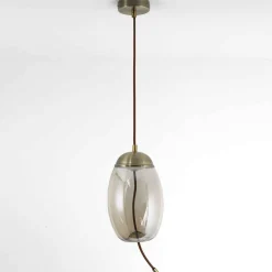 Suspension LED ODALIA Verre Transparent fumé