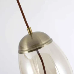 Suspension LED ODALIA Verre Transparent fumé