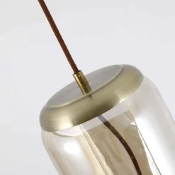 Suspension LED ODALYS Verre Transparent Fumé