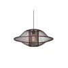 Suspension Maui bambou abat-jour bordeaux