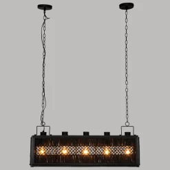 Suspension noir en métal