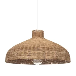 Suspension Ori naturel D58cm beige en rotin