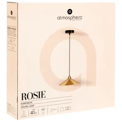 Suspension Rosie métal doré