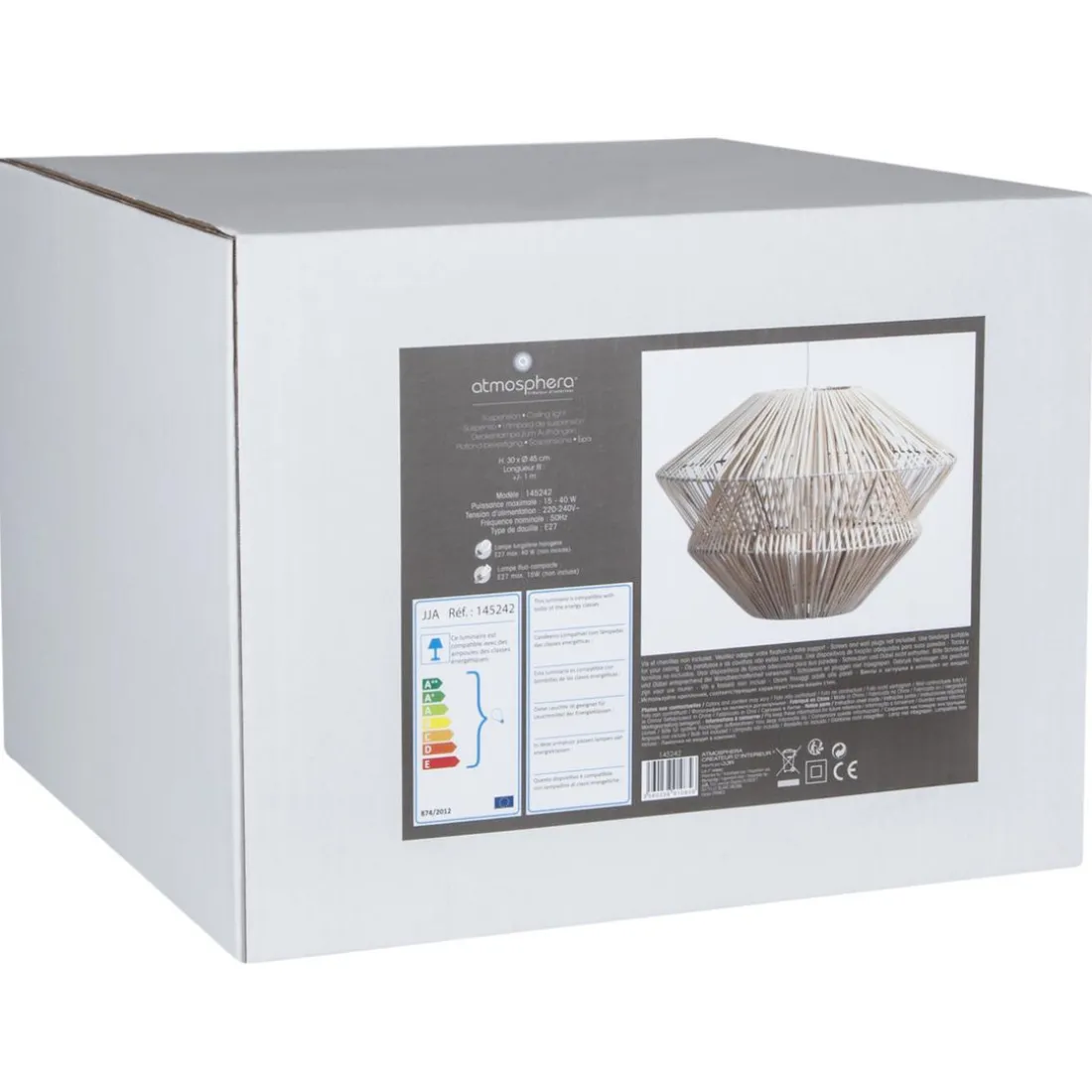 Suspension rotin évasée H30